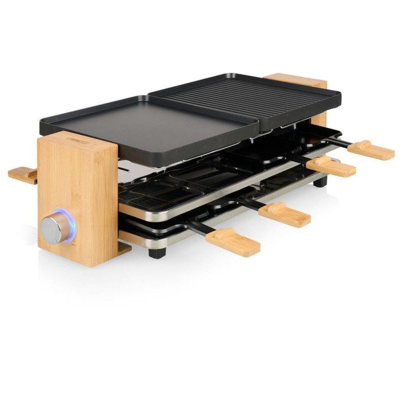 Princess 162918 raclette 8 persoon personen 1300 W Zwart, Hout