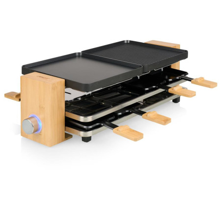 Princess 162918 raclette 8 persoon personen 1300 W Zwart, Hout
