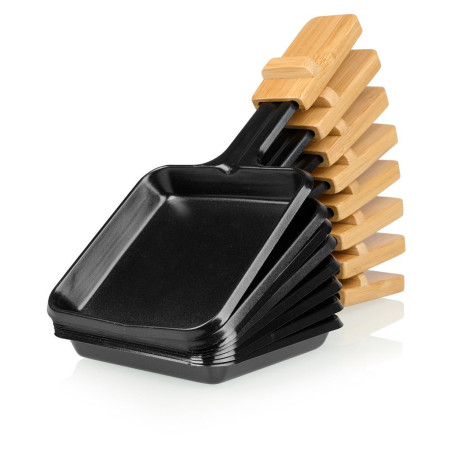 Princess 162918 raclette 8 persoon personen 1300 W Zwart, Hout