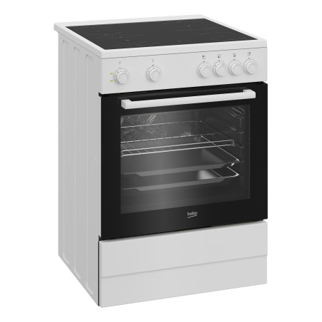 Beko FBM6701W Vrijstaand fornuis A Electrisch Keramisch Zwart, Wit
