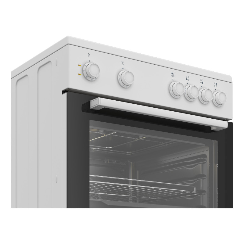 Beko FBM6701W Vrijstaand fornuis A Electrisch Keramisch Zwart, Wit