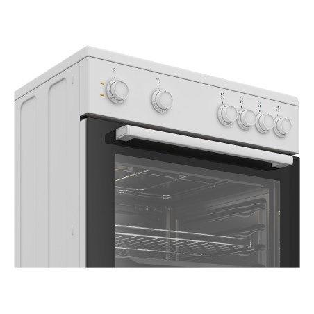 Beko FBM6701W Vrijstaand fornuis A Electrisch Keramisch Zwart, Wit
