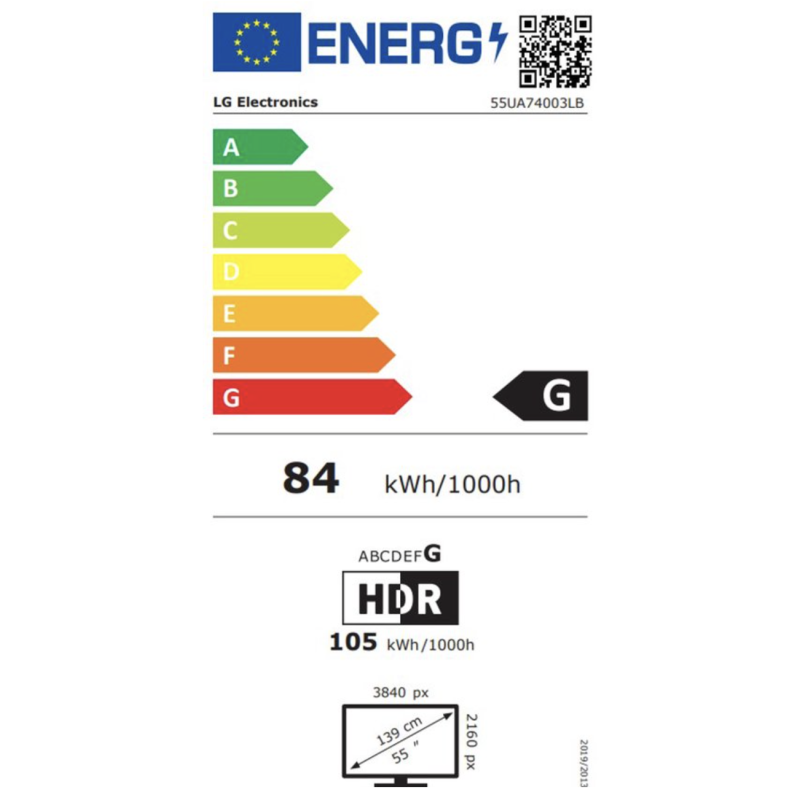 LG UHD AI 55UA74003LB TV 139,7 cm (55") 4K Ultra HD Smart TV Wifi Bleu