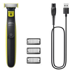 Philips Norelco OneBlade QP2724 10 rasoir pour homme Rasoir à grille Tondeuse Gris, Citron vert