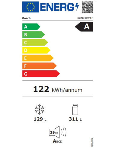 Bosch Serie 4 KGN49OCAF koel-vriescombinatie...