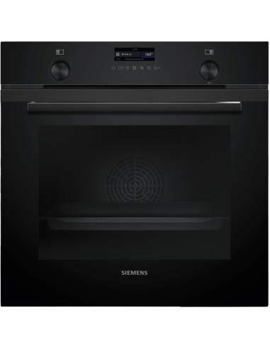 Siemens HB279GEB7 inbouwoven met zwart glazen front en digitale bediening