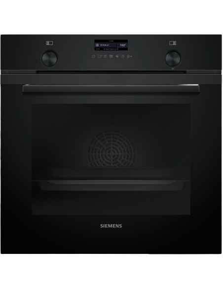 Siemens HB279GEB7 inbouwoven met zwart glazen front en digitale bediening