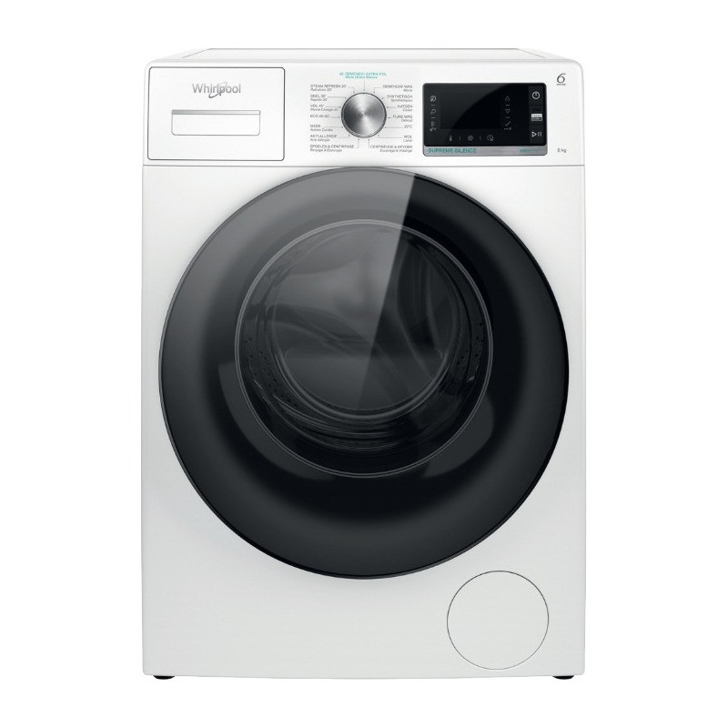 Whirlpool W6 W845WB BE wasmachine Voorbelading 8 kg 1351 RPM Wit