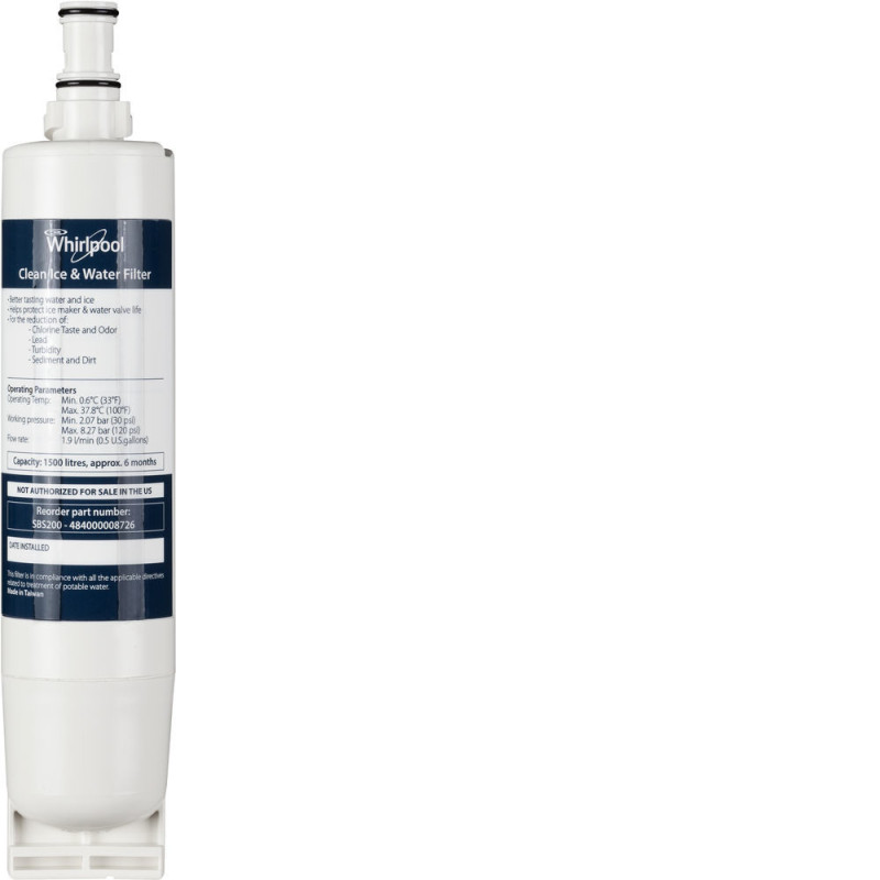 Whirlpool SBS200 filtre à eau Blanc