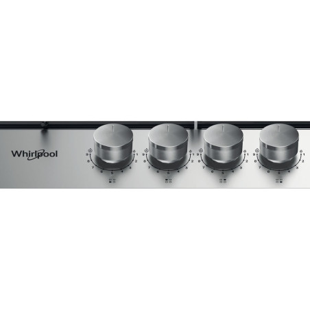 Whirlpool TGML 650 IX Roestvrijstaal Ingebouwd 58 cm Gaskookplaat 4 zone(s)