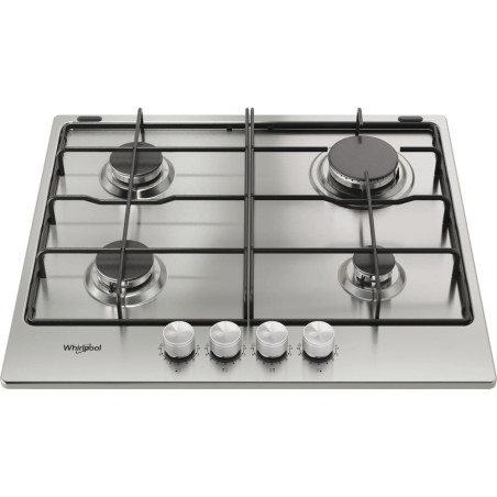 Whirlpool TGML 650 IX Roestvrijstaal Ingebouwd 58 cm Gaskookplaat 4 zone(s)