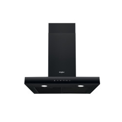 Whirlpool WHBS62FLTK hotte Montée au mur Noir 581 m³/h