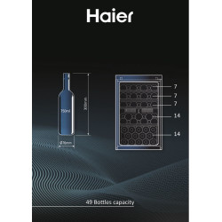 Haier Wine Bank 50 Serie 5 HWS49GA Refroidisseur de vin compresseur Pose libre Noir 49 bouteille(s) 2