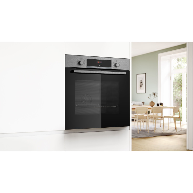 Bosch Serie 4 HBA534BS3 four 71 L 3400 W Noir, Acier inoxydable