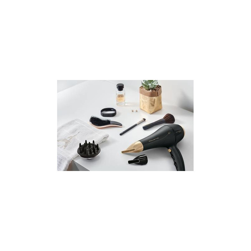 Rowenta Signature Pro CV7846F0 haardroger 2200 W Zwart, Goud