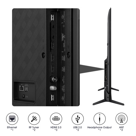 Hisense 65A6K 165,1 cm (65") 4K Ultra HD Smart TV Wifi Zwart 300 cd/m²