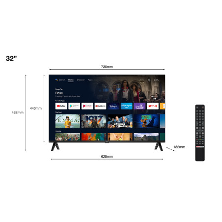 TCL S54 32S5400A TV 81,3 cm (32") HD Smart TV Wifi Argent