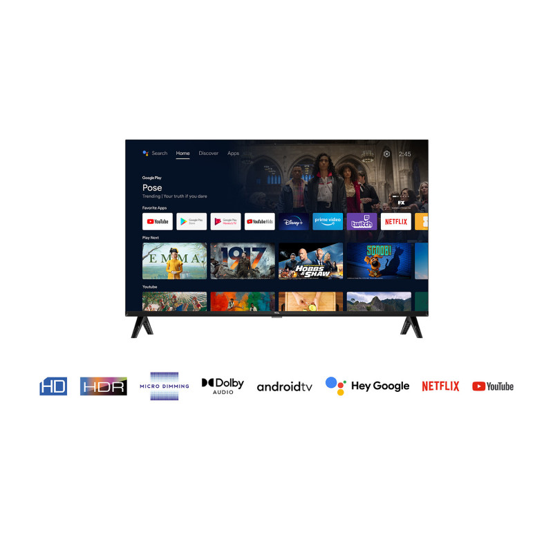 TCL S54 32S5400A TV 81,3 cm (32") HD Smart TV Wifi Argent