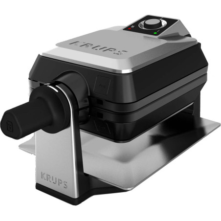 Krups FDD95D 2 gauffre(s) 1200 W Noir, Acier inoxydable