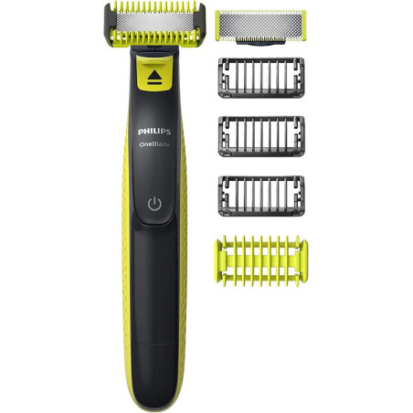 Philips Norelco OneBlade QP2824/10 rasoir pour homme Rasoir à grille Tondeuse Gris, Citron vert
