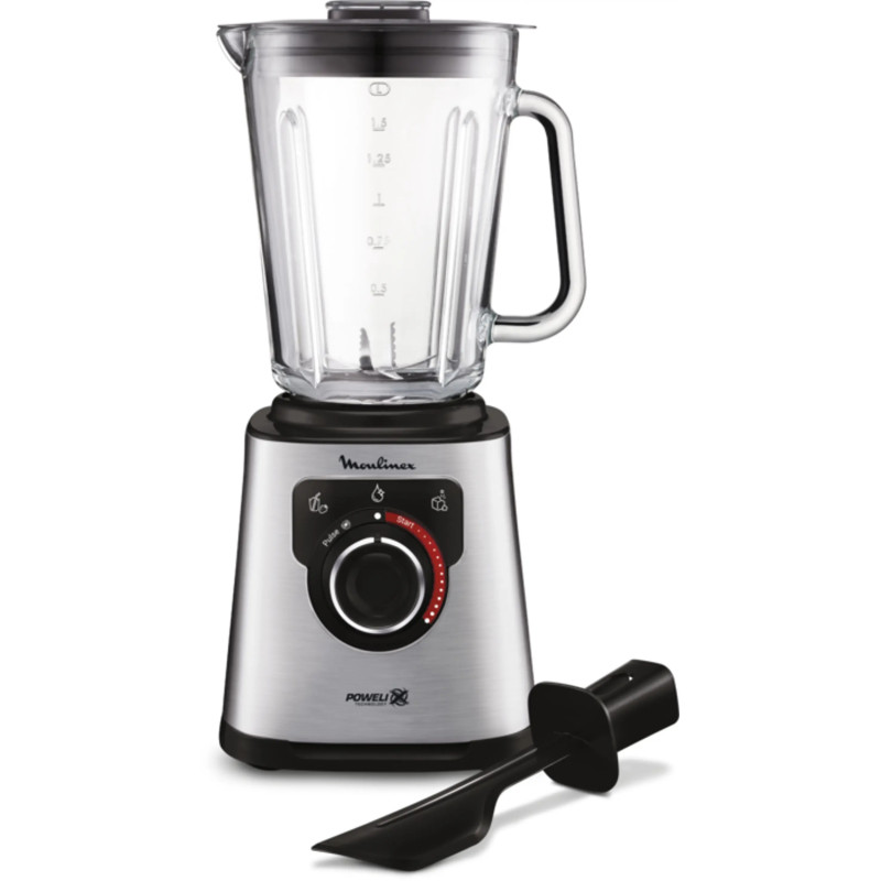 Moulinex LM871D 1,5 L Mélangeur de table 1200 W Acier inoxydable, Gris