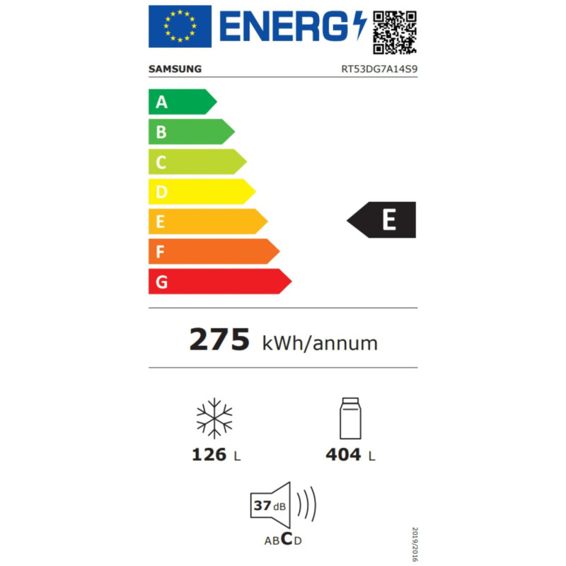SAMSUNG RT53DG7A14S9 Réfrigérateur-congélateur 530 litres Twin Cooling Plus No Frost SmartThings