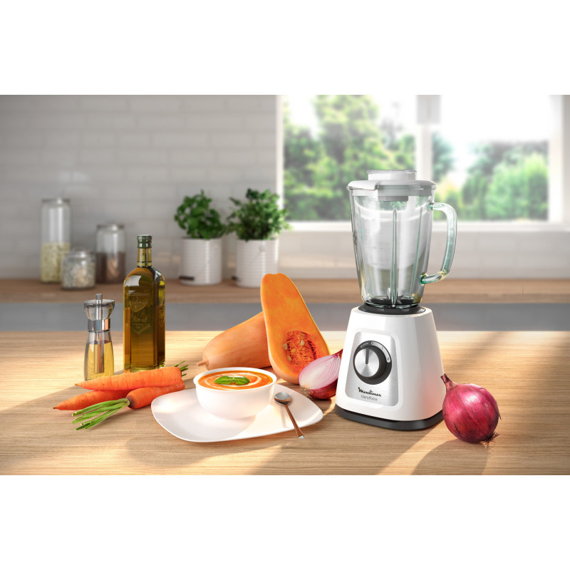 Moulinex LM430 1,75 L Mélangeur de table 800 W Blanc