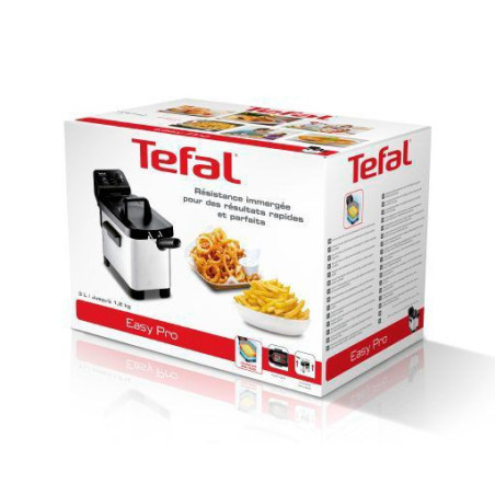 Tefal Easy Pro FR331 Enkel Vrijstaand Frituurpan Zwart, Roestvrijstaal