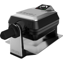 Krups FDD95D 2 gauffre(s) 1200 W Noir, Acier inoxydable