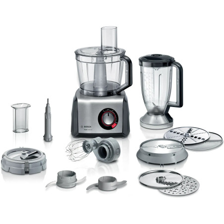 Bosch MC812M865 robot de cuisine 1250 W 3,9 L Noir, Acier inoxydable