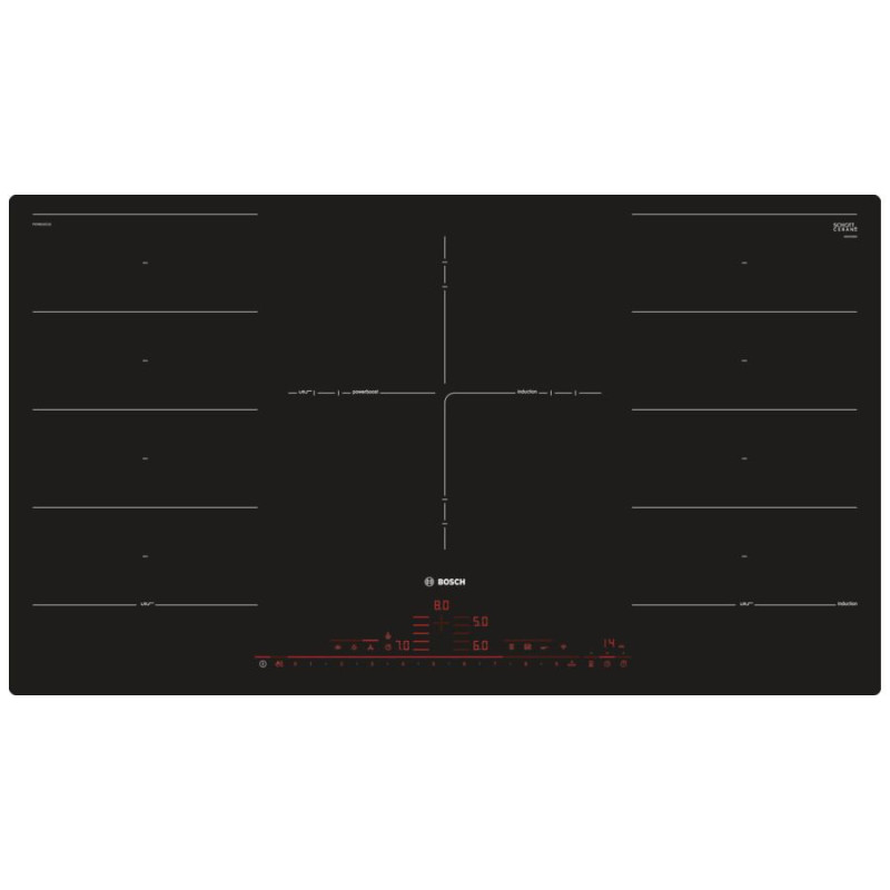 Bosch Serie 8 PXV901DV1E plaque Noir Intégré Plaque avec zone à induction 5 zone(s)
