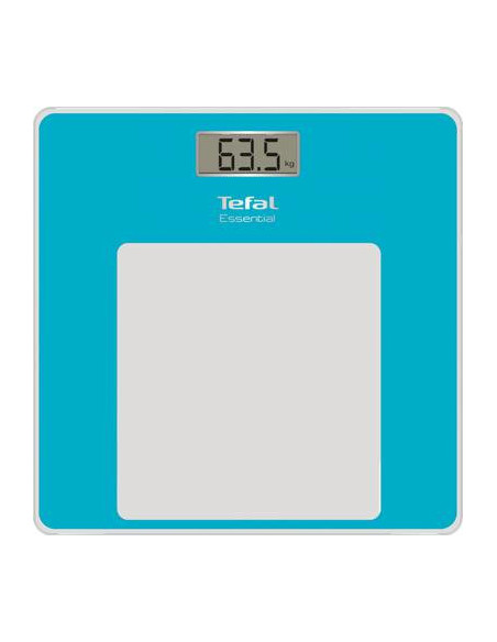 Tefal ESSENTIAL Rectangle Bleu, Gris Pèse-personne électronique