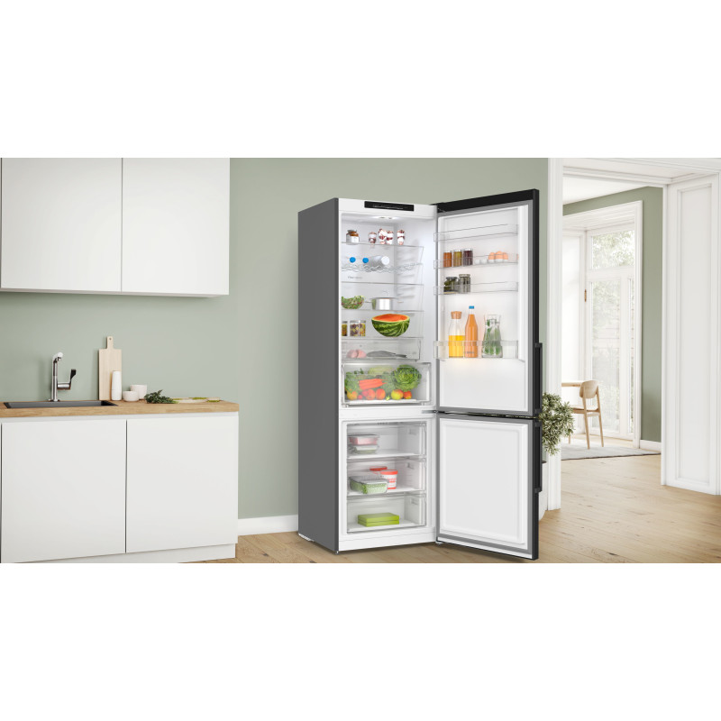 Bosch Serie 4 KGN49OXBT réfrigérateur-congélateur Pose libre Noir