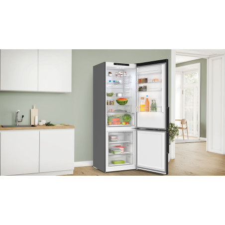 Bosch Serie 4 KGN49OXBT réfrigérateur-congélateur Pose libre Noir