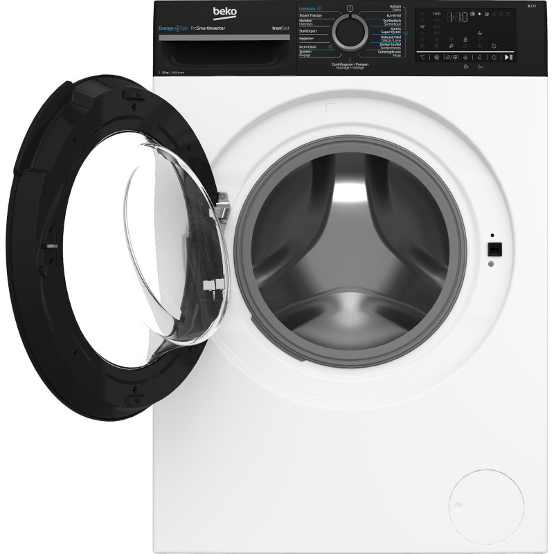 Beko b300 BM3WFU41041B machine à laver Charge avant 10 kg 1400 tr/min Noir, Blanc