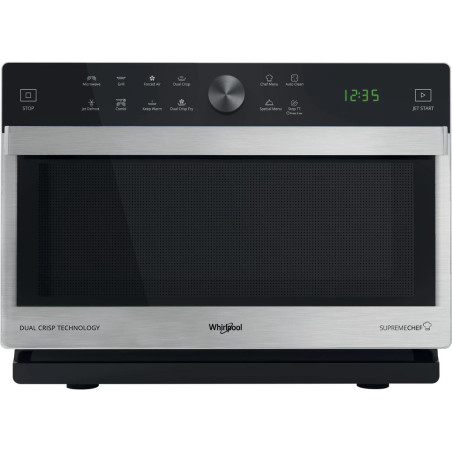 Whirlpool MWSC 833 SX Zwart, Roestvrijstaal Combinatiemagnetron Aanrecht 33 l 900 W