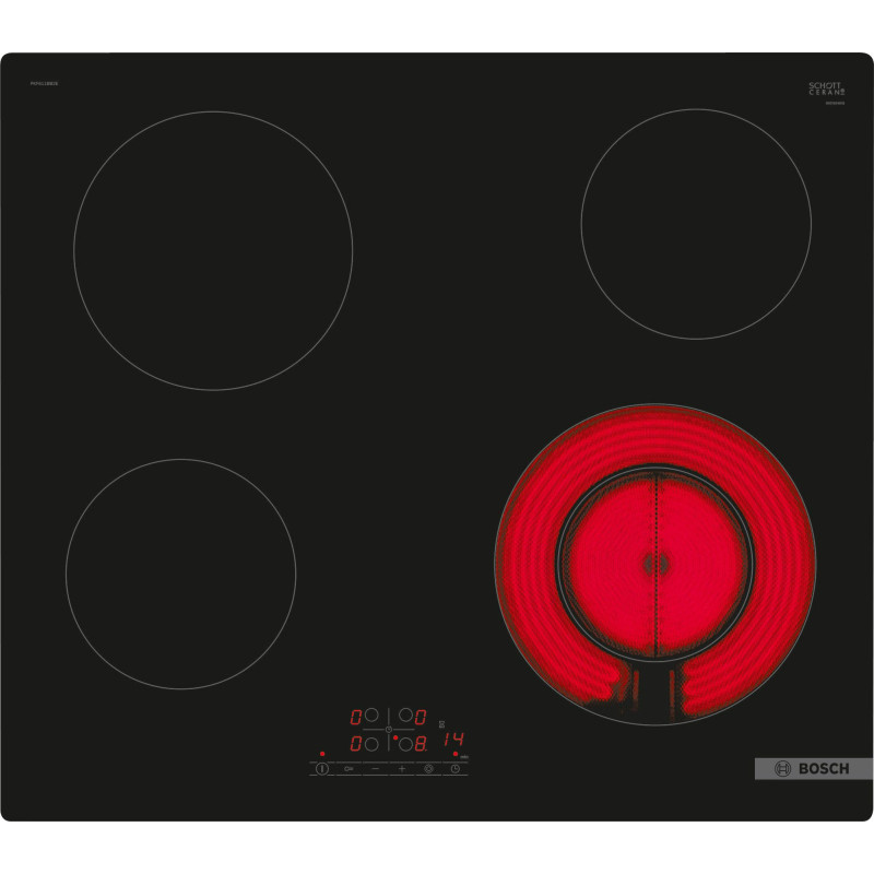 Bosch Serie 4 PKF611BB2E kookplaat Zwart Ingebouwd 60 cm Keramisch 4 zone(s)