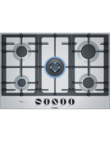 Bosch Serie 6 PCQ7A5B90 kookplaat Roestvrijstaal Ingebouwd Gaskookplaat 5 zone(s)