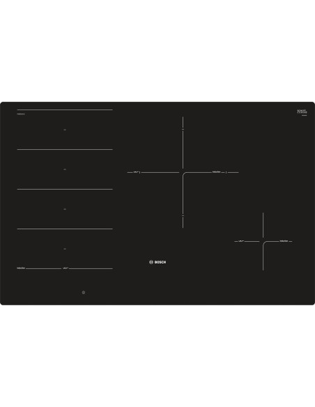 Bosch PXE801DC1E plaque Noir Intégré (placement) Plaque avec zone à induction 4 zone(s)