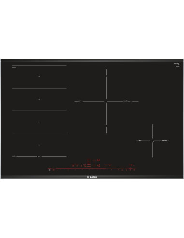 Bosch PXE875DC1E plaque Noir Intégré (placement) Plaque avec zone à induction 4 zone(s)