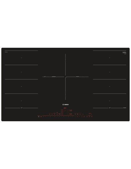 Bosch Serie 8 PXV901DV1E plaque Noir Intégré (placement) Plaque avec zone à induction 5 zone(s)