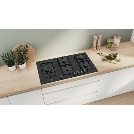 Bosch Serie 6 PPS9A6B90 kookplaat Zwart Ingebouwd 90 cm Gaskookplaat 5 zone(s)