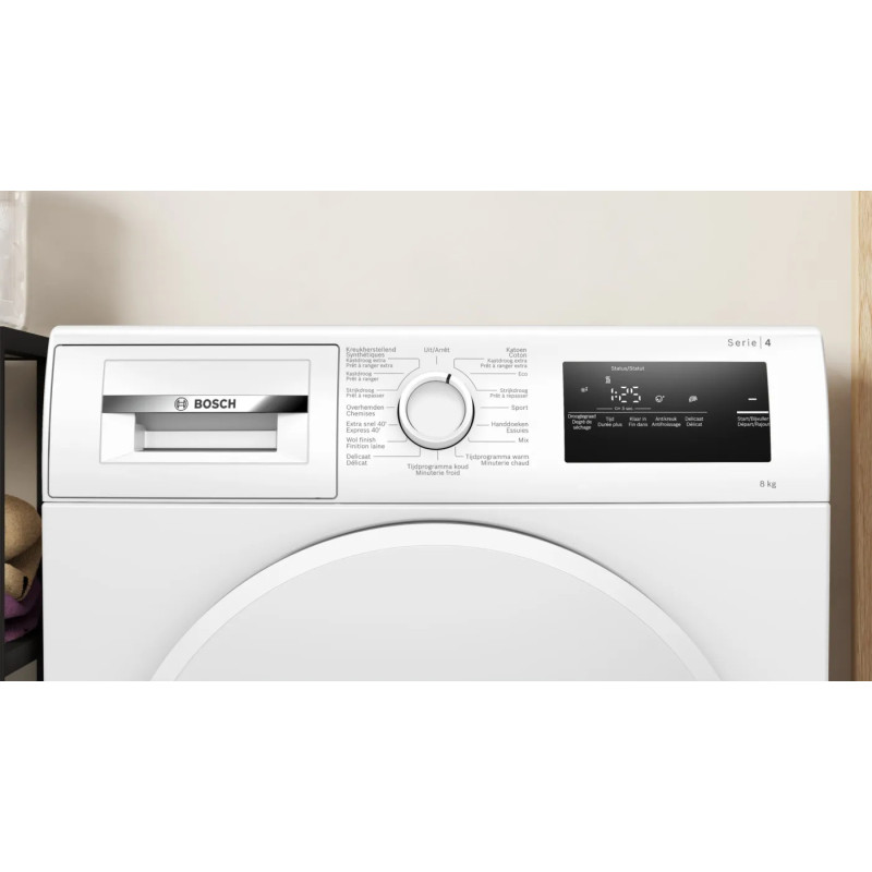 Bosch Serie 6 WTH8300WFG wasdroger Vrijstaand Voorbelading 8 kg Wit