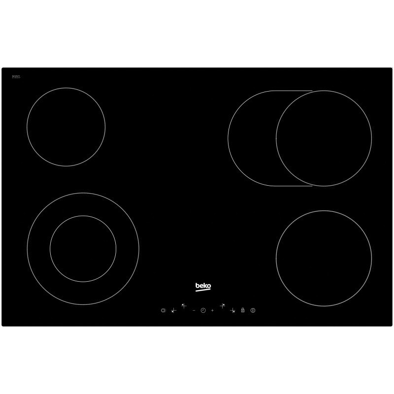 Beko HIC84401 kookplaat Zwart Ingebouwd 80 cm Keramisch 4 zone(s)
