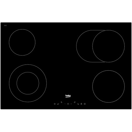 Beko HIC84401 plaque Noir Intégré 80 cm Céramique 4 zone(s)
