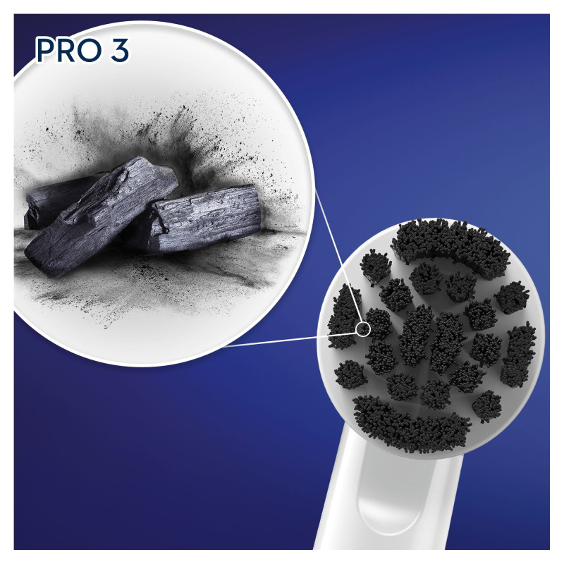 Oral-B Pro 3 80349852 brosse à dents électrique Adulte Brosse à dents oscillante Noir, Blanc