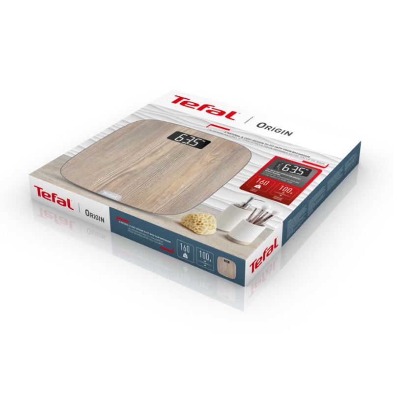 Tefal Origin PP1600 Ovale Bois Pèse-personne électronique