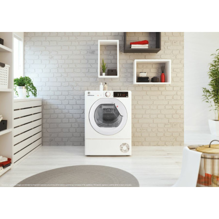 Hoover HLE H8A2DE-S wasdroger Vrijstaand Voorbelading 8 kg Wit