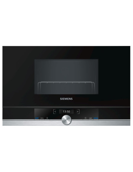 Siemens BE634LGS1 micro-onde Intégré (placement) 21 L 900 W Noir, Argent