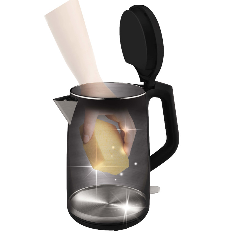 Tefal KO3718 bouilloire 1,5 L 2400 W Noir, Acier inoxydable